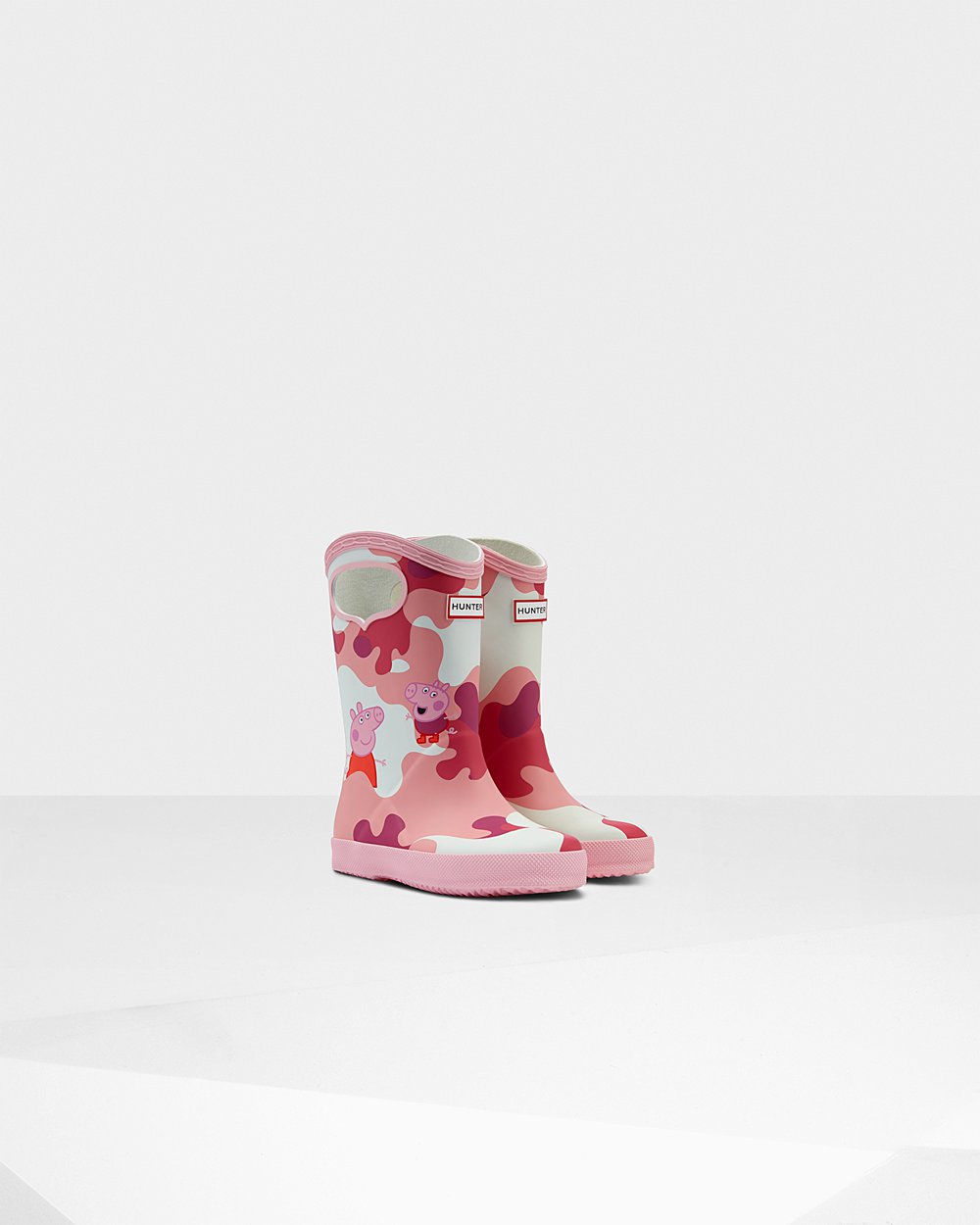 Botas de Lluvia Hunter Niños - Original First Peppa Pig Grab Handle - Rosas - CWXSTZF-91